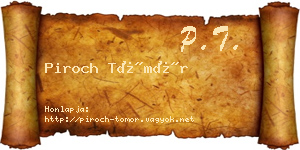 Piroch Tömör névjegykártya
